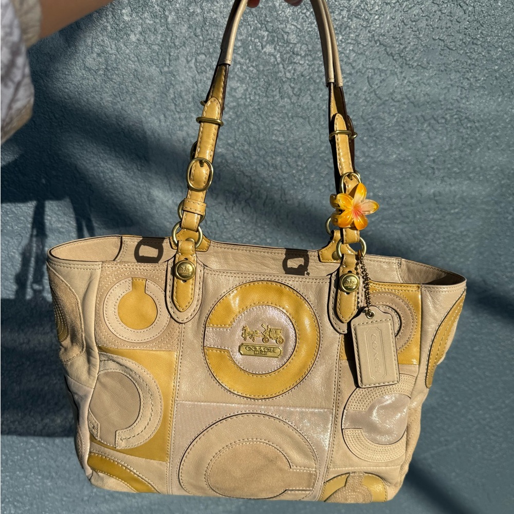 Coach Madison Leather & Suede Tote Bag